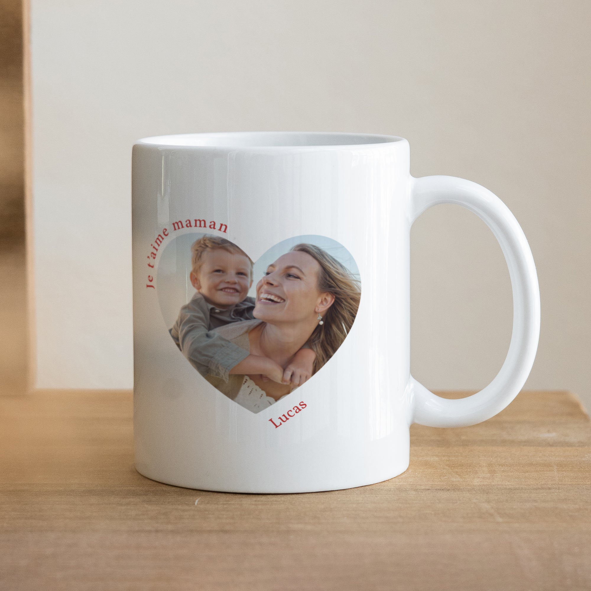 Mug Objets Blanc Je t'aime maman photo photo N° 1