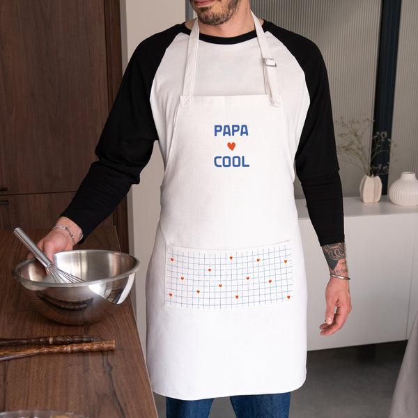 Tablier adulte Objets Beige naturel Papa cool photo