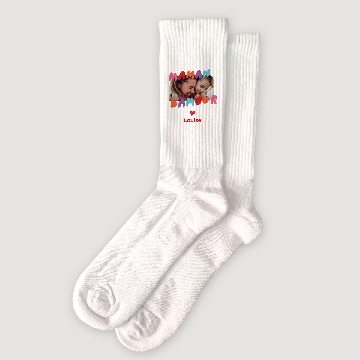 Chaussettes femme Blanches Maman d'amour III photo N° 1