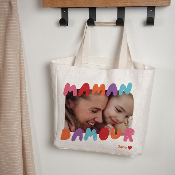 Tote bag Objets Anse en toile Maman d'amour III photo