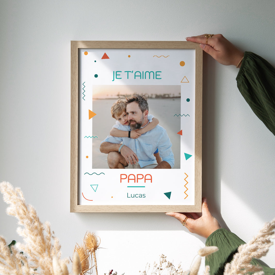 Affiche Objets Portrait Je t'aime papa photo N° 2