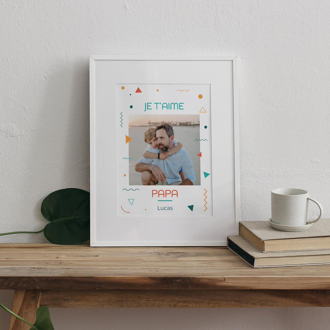 Affiche Objets Portrait Je t'aime papa photo N° 3