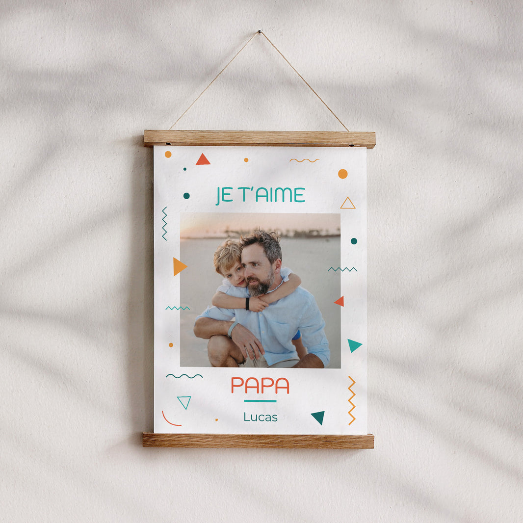 Affiche Objets Portrait Je t'aime papa photo N° 4