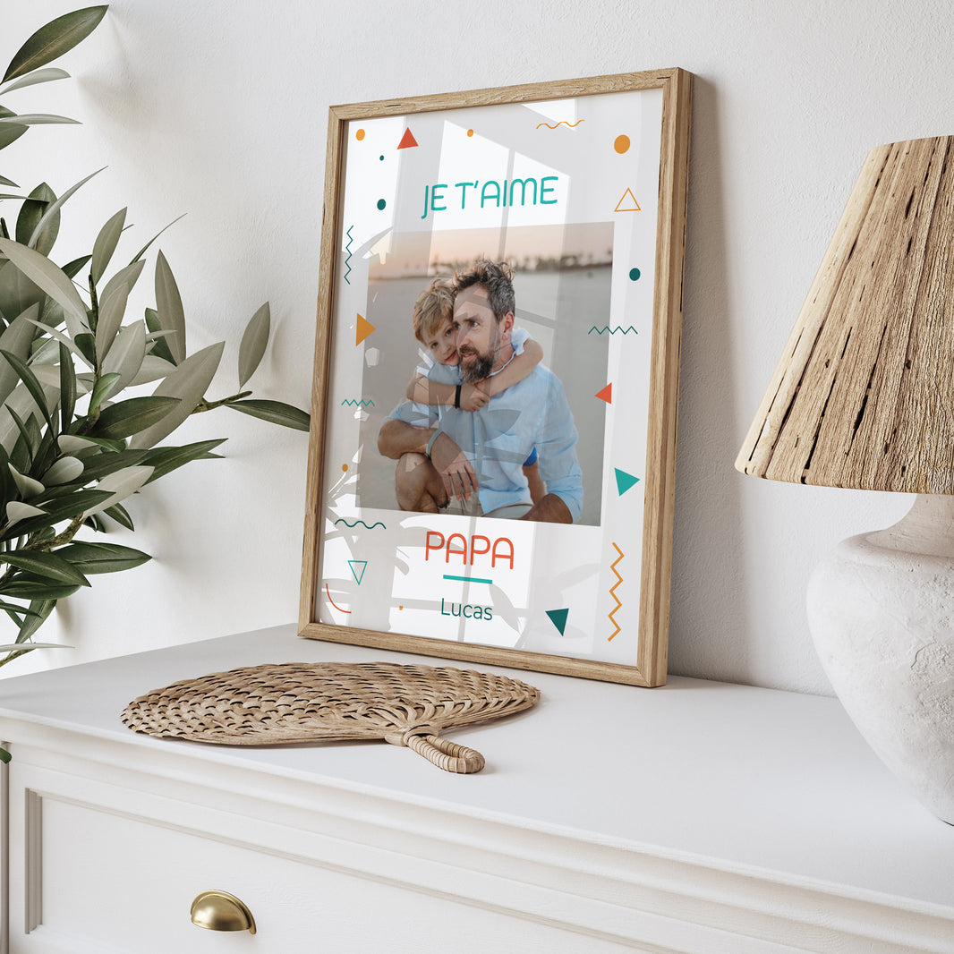 Affiche Objets Portrait Je t'aime papa photo N° 5