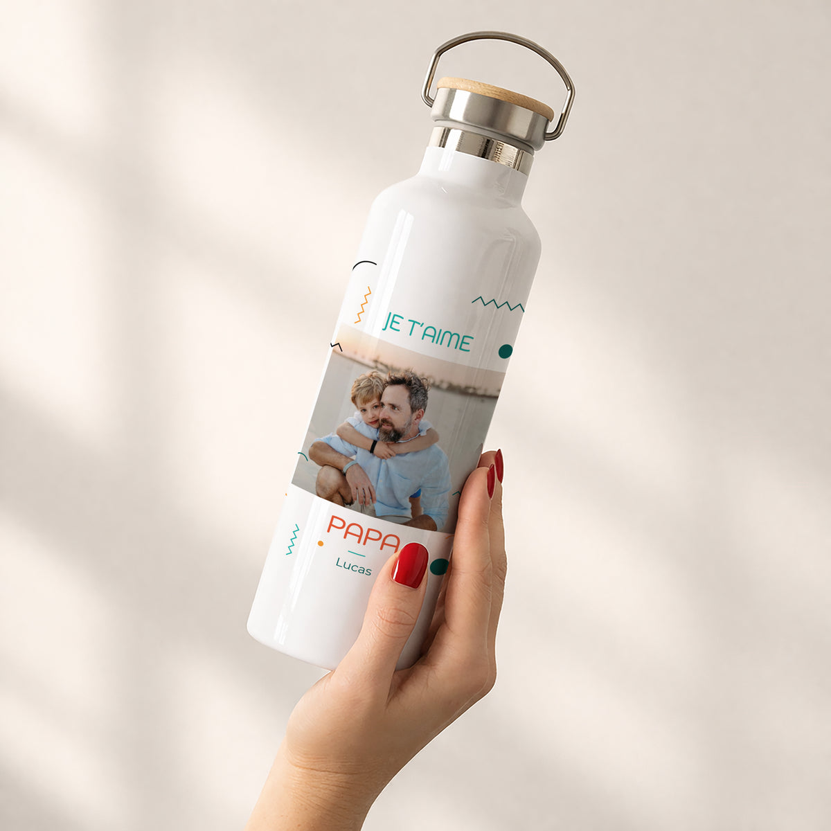 Gourde Objets 75 cl Je t'aime papa photo N° 2