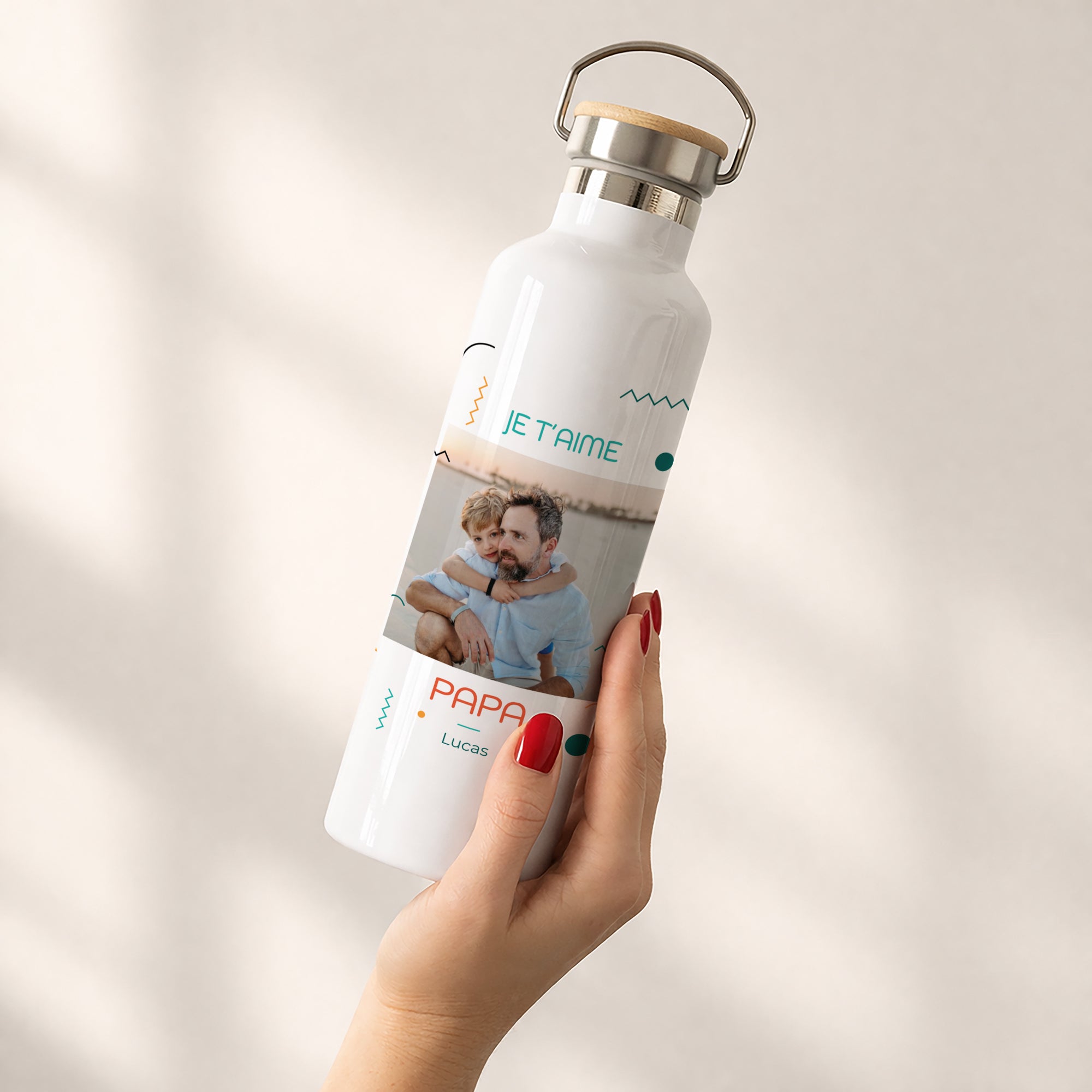Gourde Objets 75 cl Je t'aime papa photo N° 2