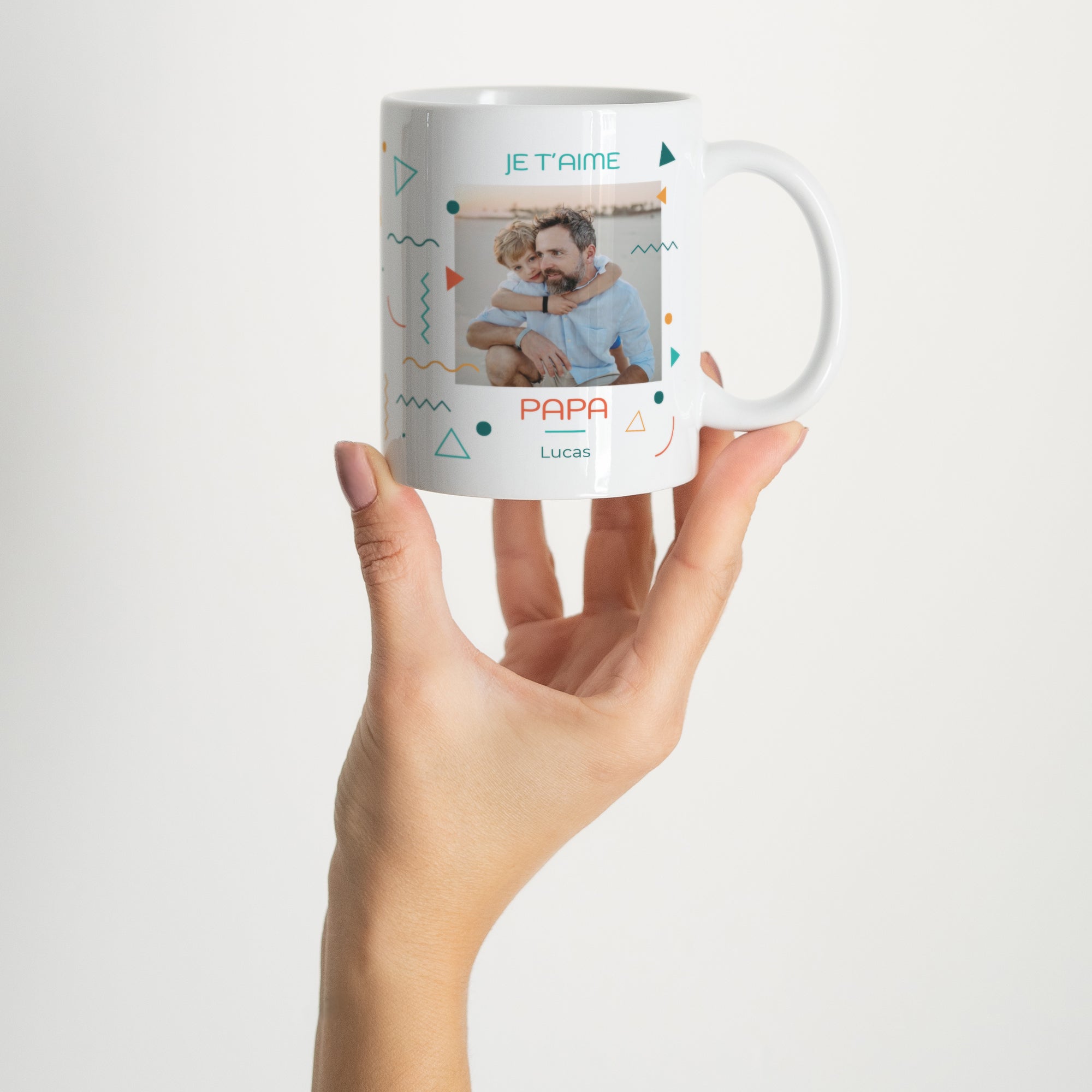 Mug Objets Blanc Je t'aime papa photo N° 2