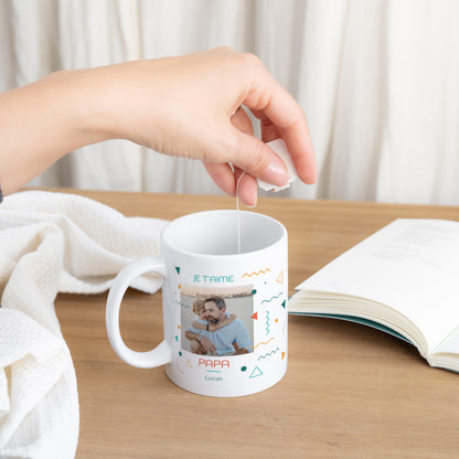 Mug Objets Blanc Je t'aime papa photo N° 3