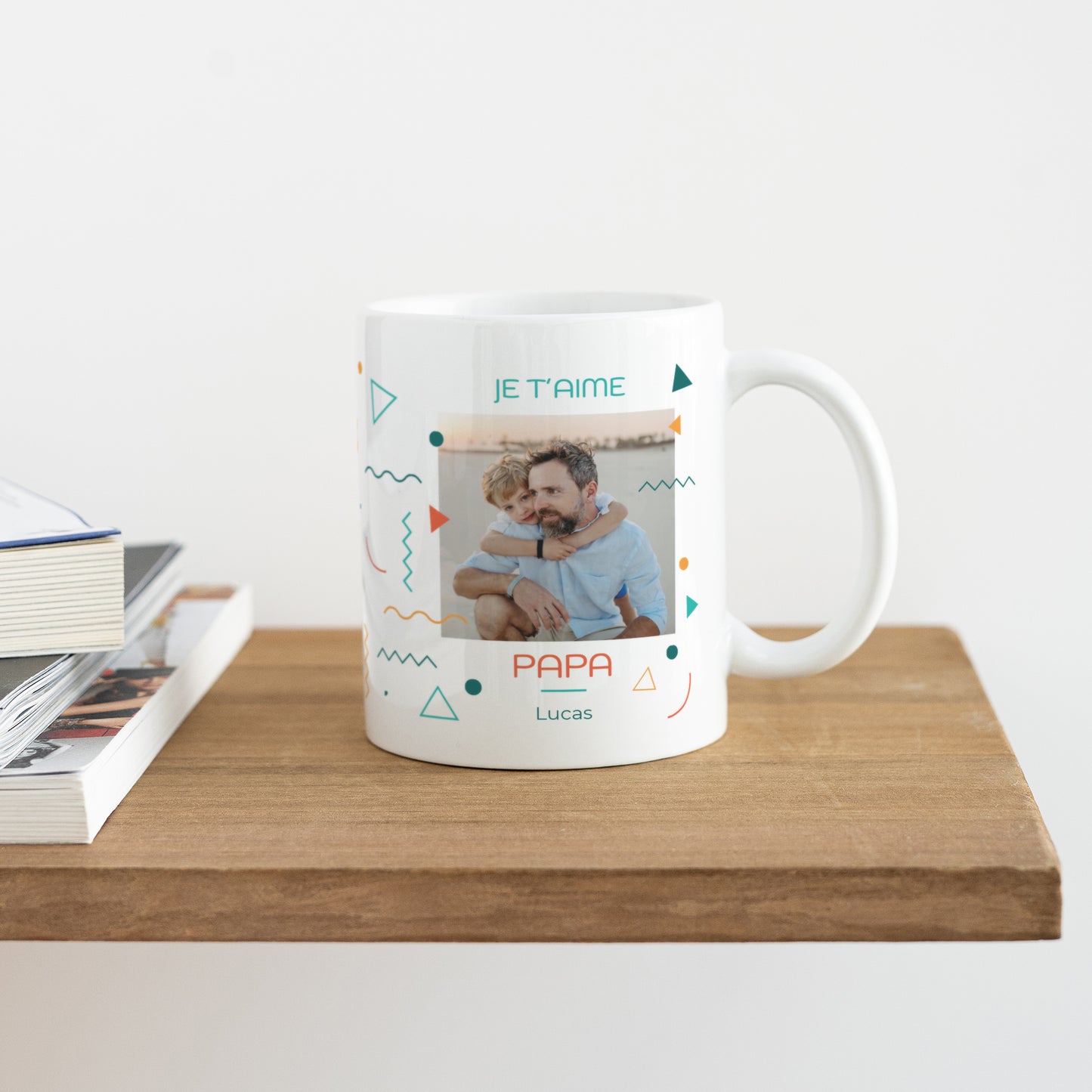 Mug Objets Blanc Je t'aime papa photo N° 4