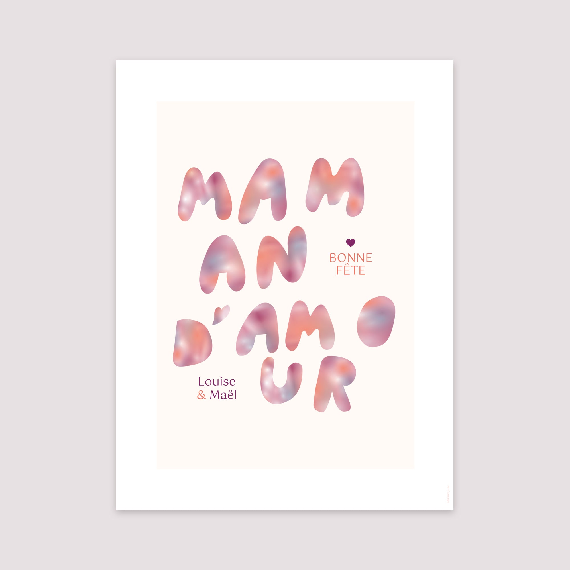 Affiche Portrait 30 x 40 cm Maman sunrise photo N° 2