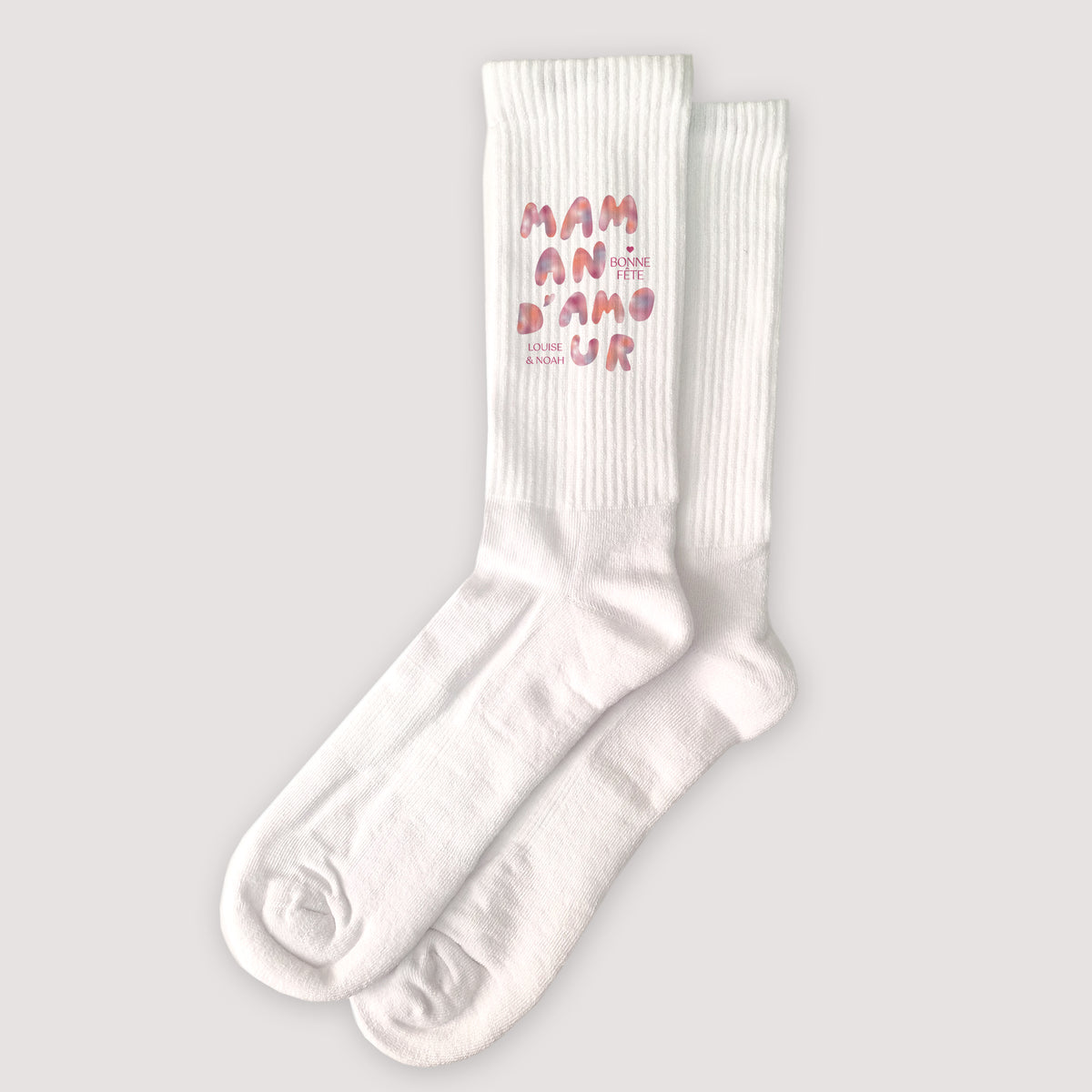 Chaussettes femme Blanches Maman sunrise photo N° 1