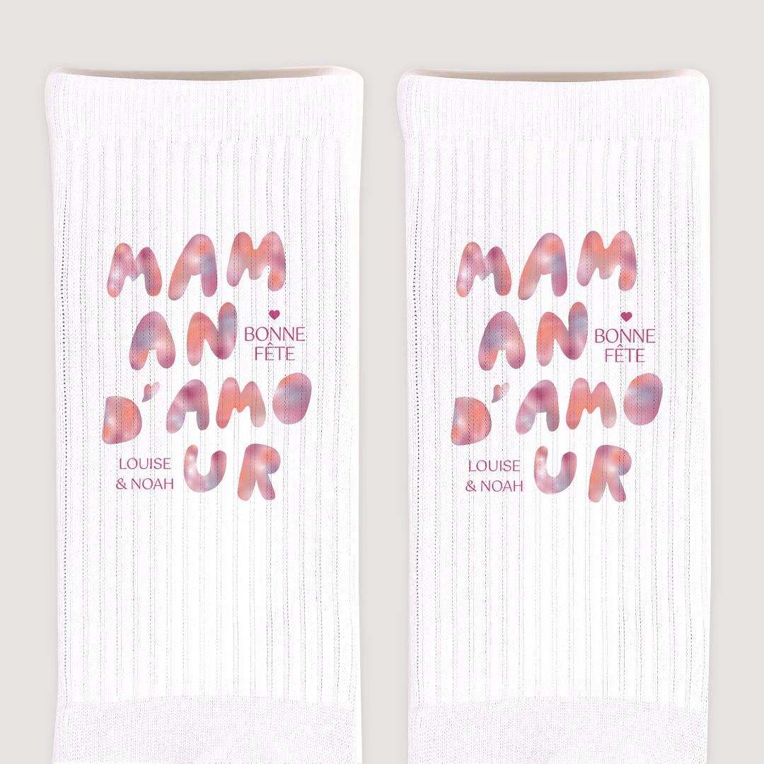 Chaussettes femme Blanches Maman sunrise photo N° 3