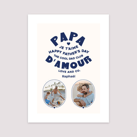 Affiche Portrait 30 x 40 cm Héros d'amour