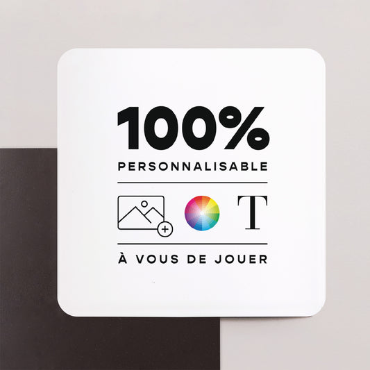 Faire-part Naissance Lot de 8, magnétique, carré coins arrondis Do It Yourself V photo