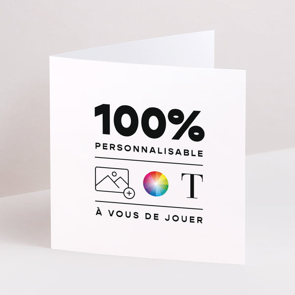 Faire-part Naissance Carré double volet Do It Yourself V photo