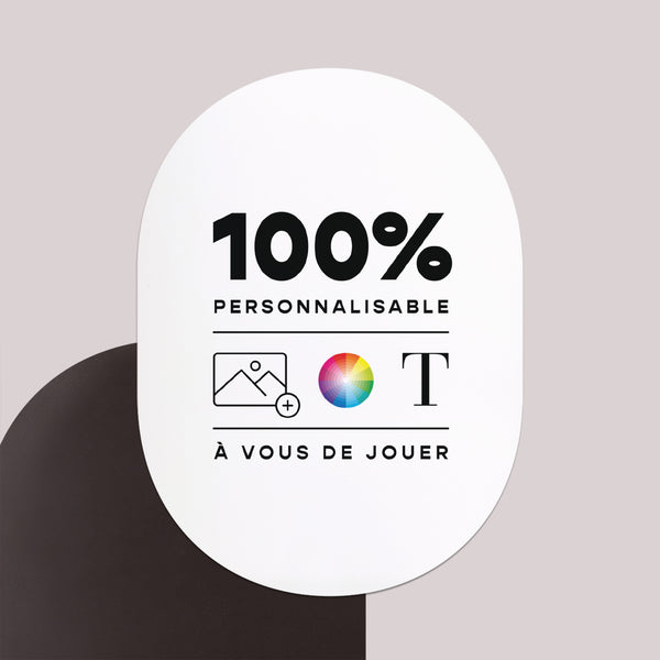 Faire-part Naissance Lot de 8, magnétique, ovale Do It Yourself V photo