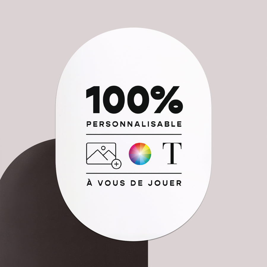 Faire-part Naissance Lot de 8, magnétique, ovale Do It Yourself V photo