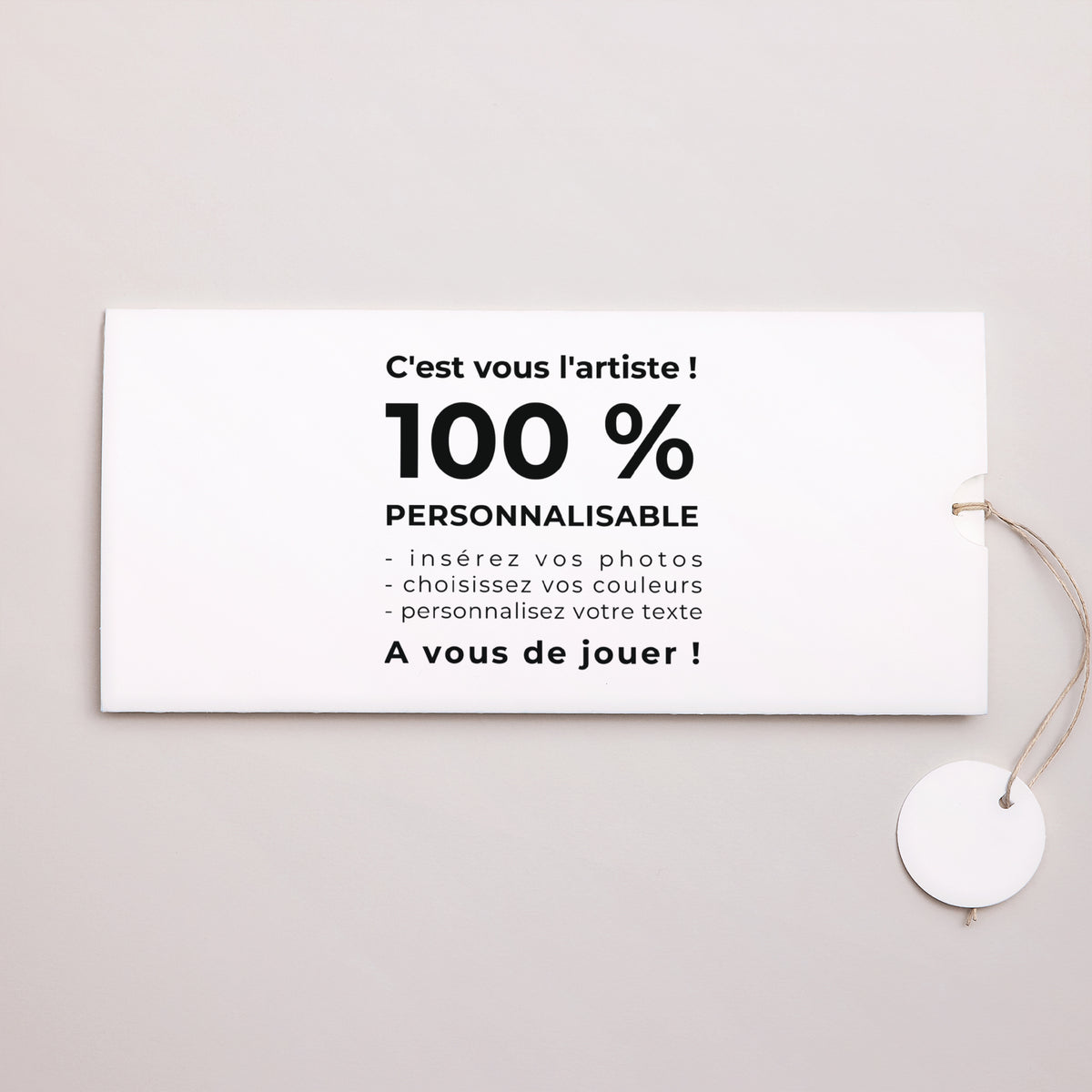 Faire-part Naissance Pochette 2 cartes, étiquette Do It Yourself V photo N° 1