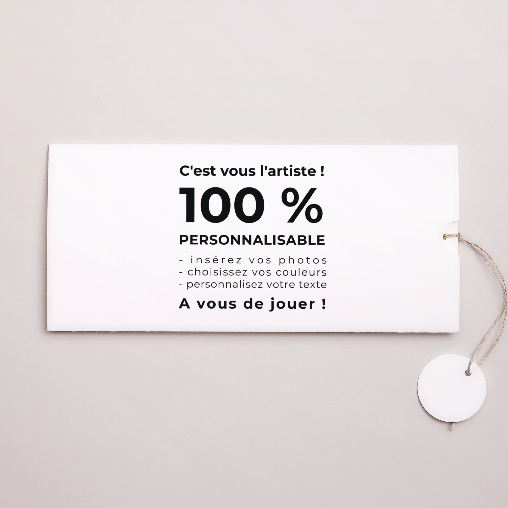 Faire-part Naissance Pochette 2 cartes, étiquette Do It Yourself V photo N° 1