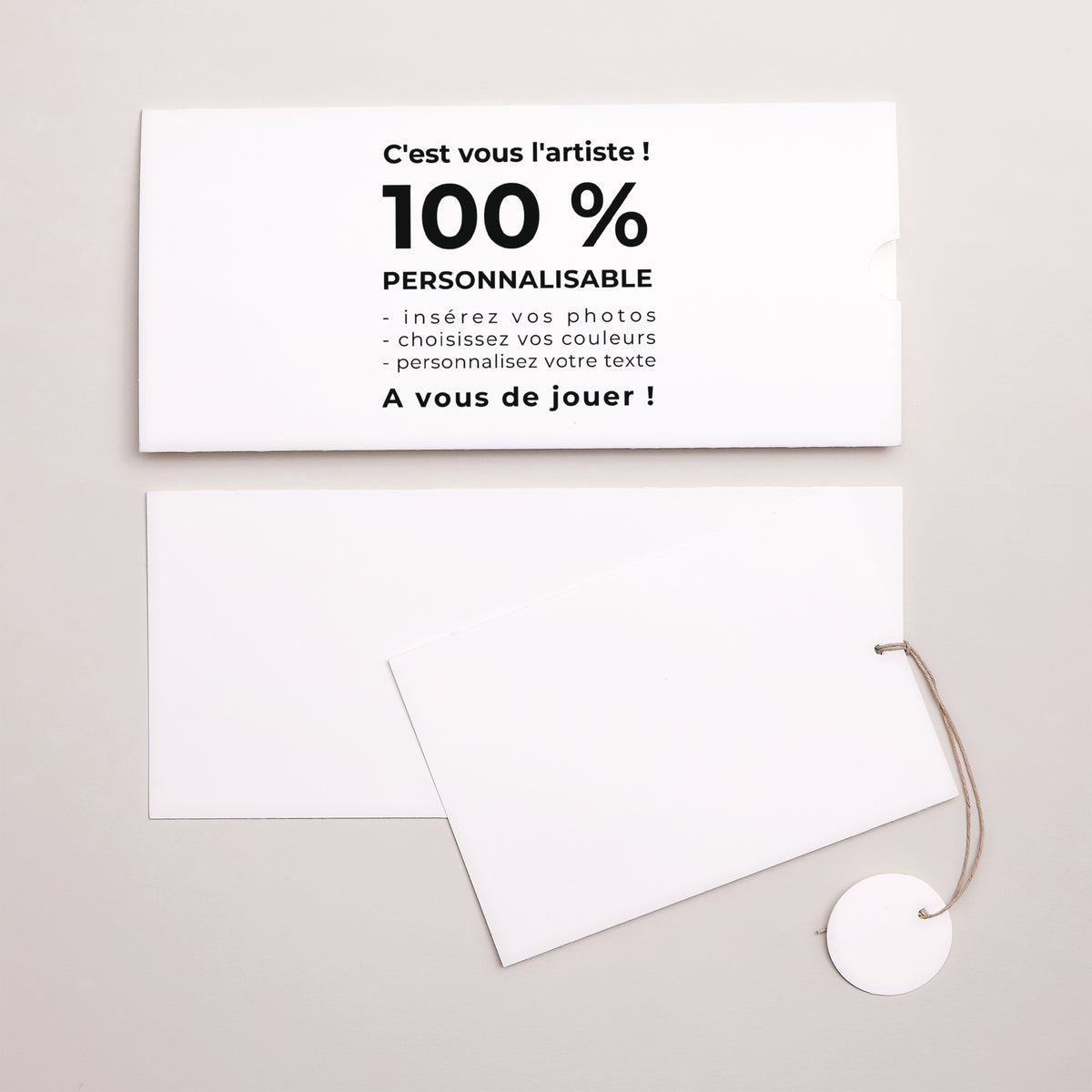 Faire-part Naissance Pochette 2 cartes, étiquette Do It Yourself V photo N° 3
