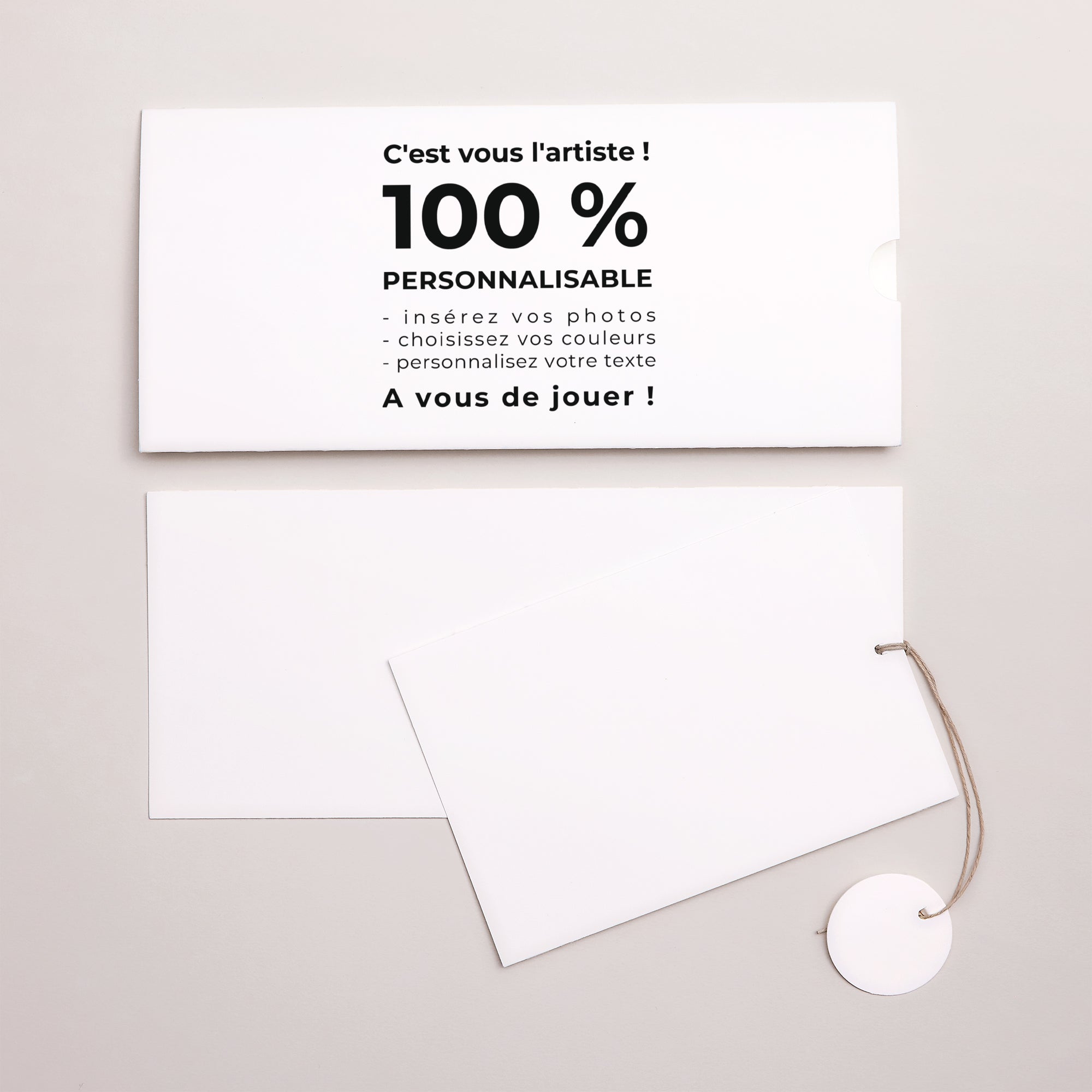 Faire-part Naissance Pochette 2 cartes, étiquette Do It Yourself V photo N° 3
