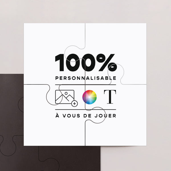 Faire-part Naissance Puzzle magnétique 4 pièces Do It Yourself V photo
