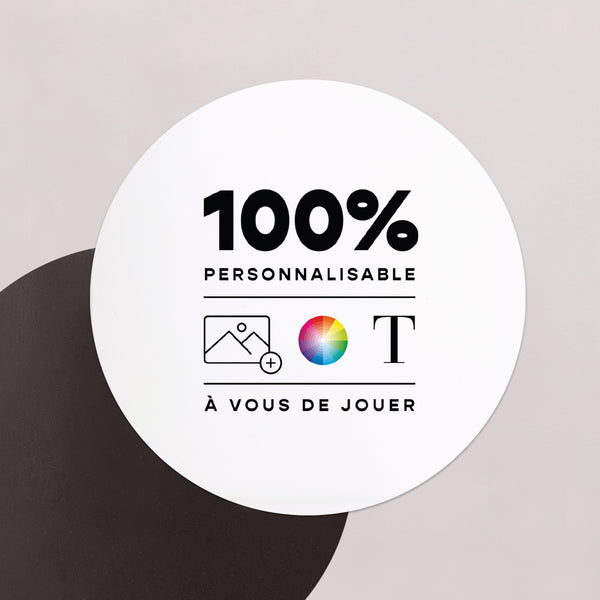 Faire-part Naissance Lot de 8, magnétique, rond, Ø 10cm Do It Yourself V photo