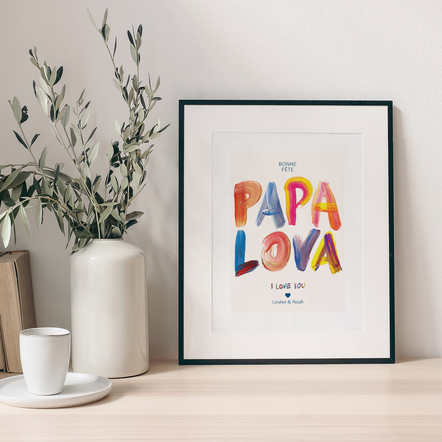 Affiche Objets Portrait PAPA LOVA COLORS photo