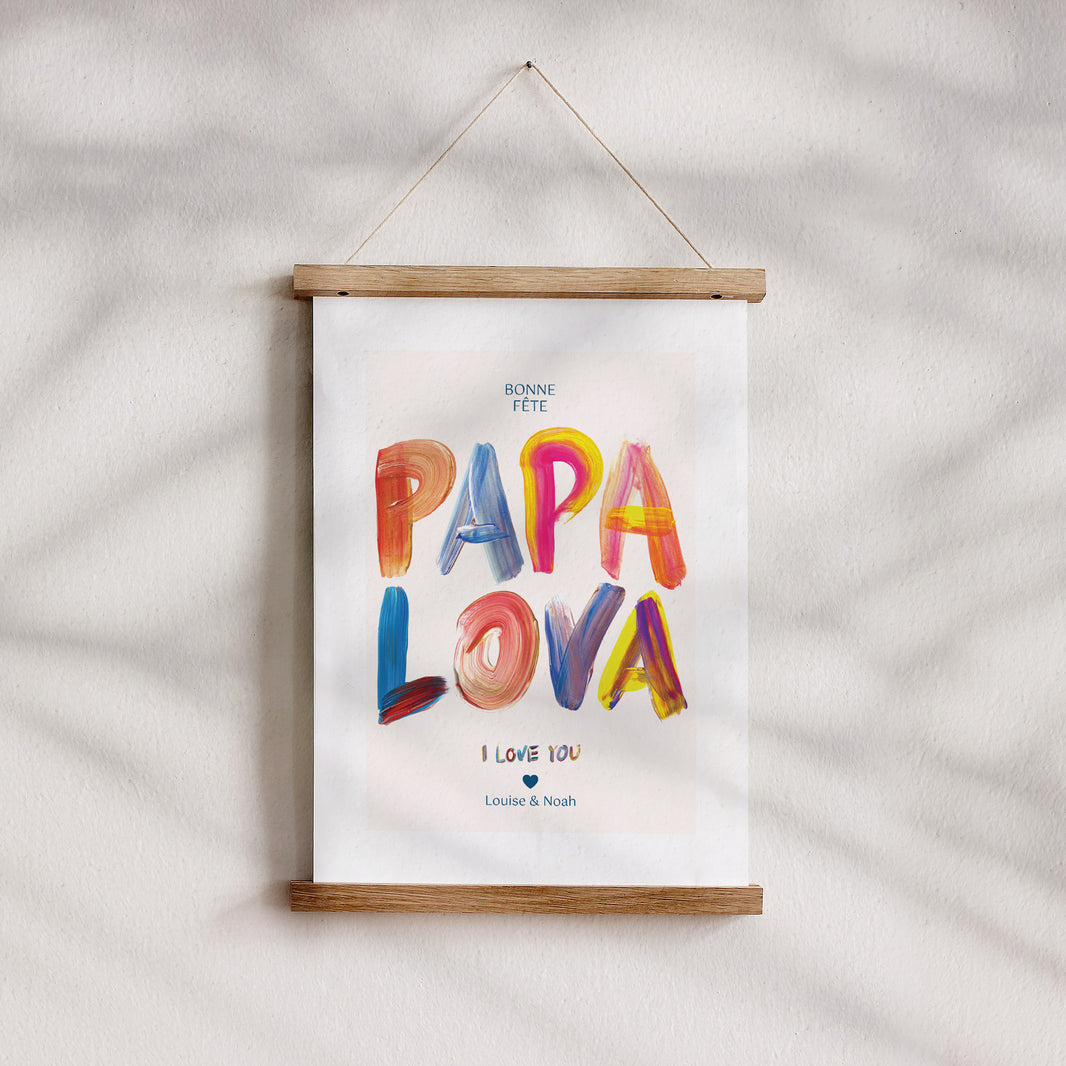 Affiche Objets Portrait PAPA LOVA COLORS photo N° 4