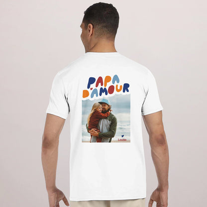 Tshirt Recto Verso Blanc Love colors photo N° 1