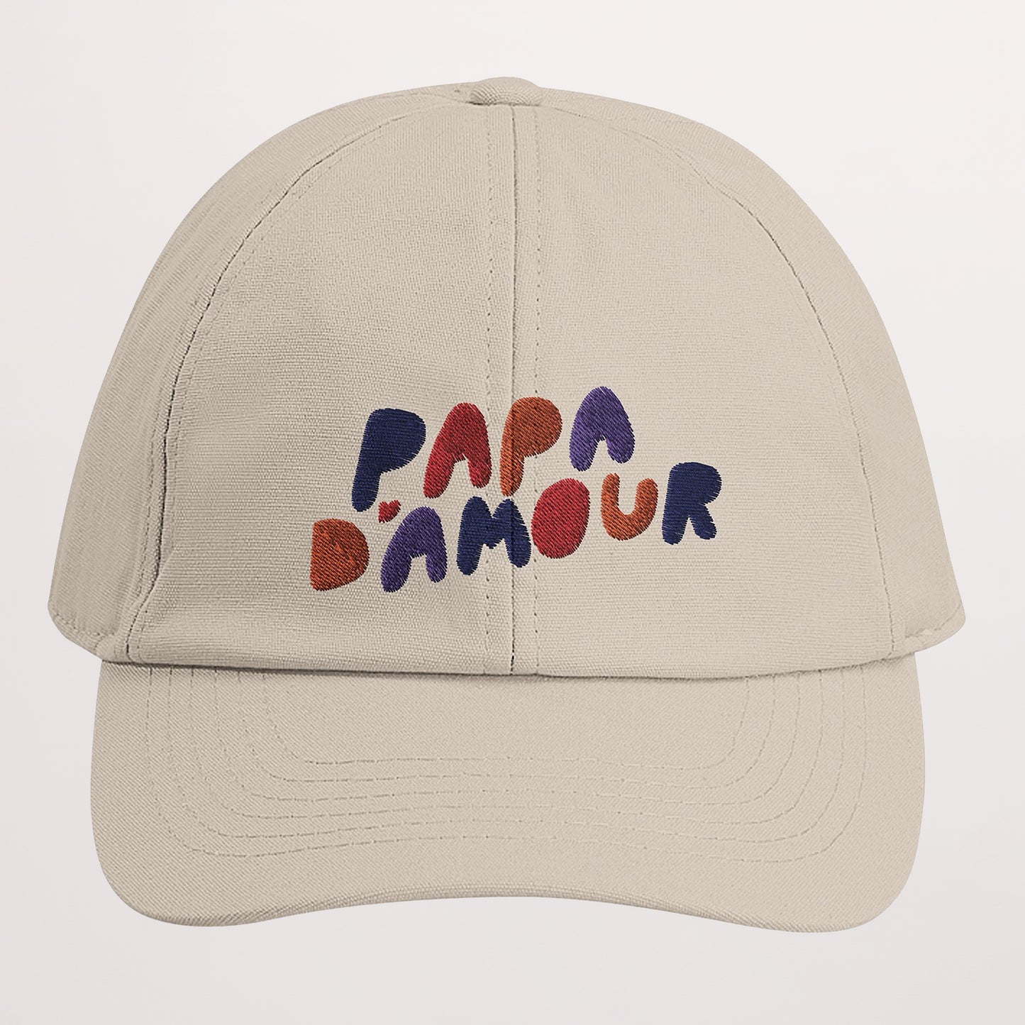 Casquette Brodée Beige Love colors photo N° 1