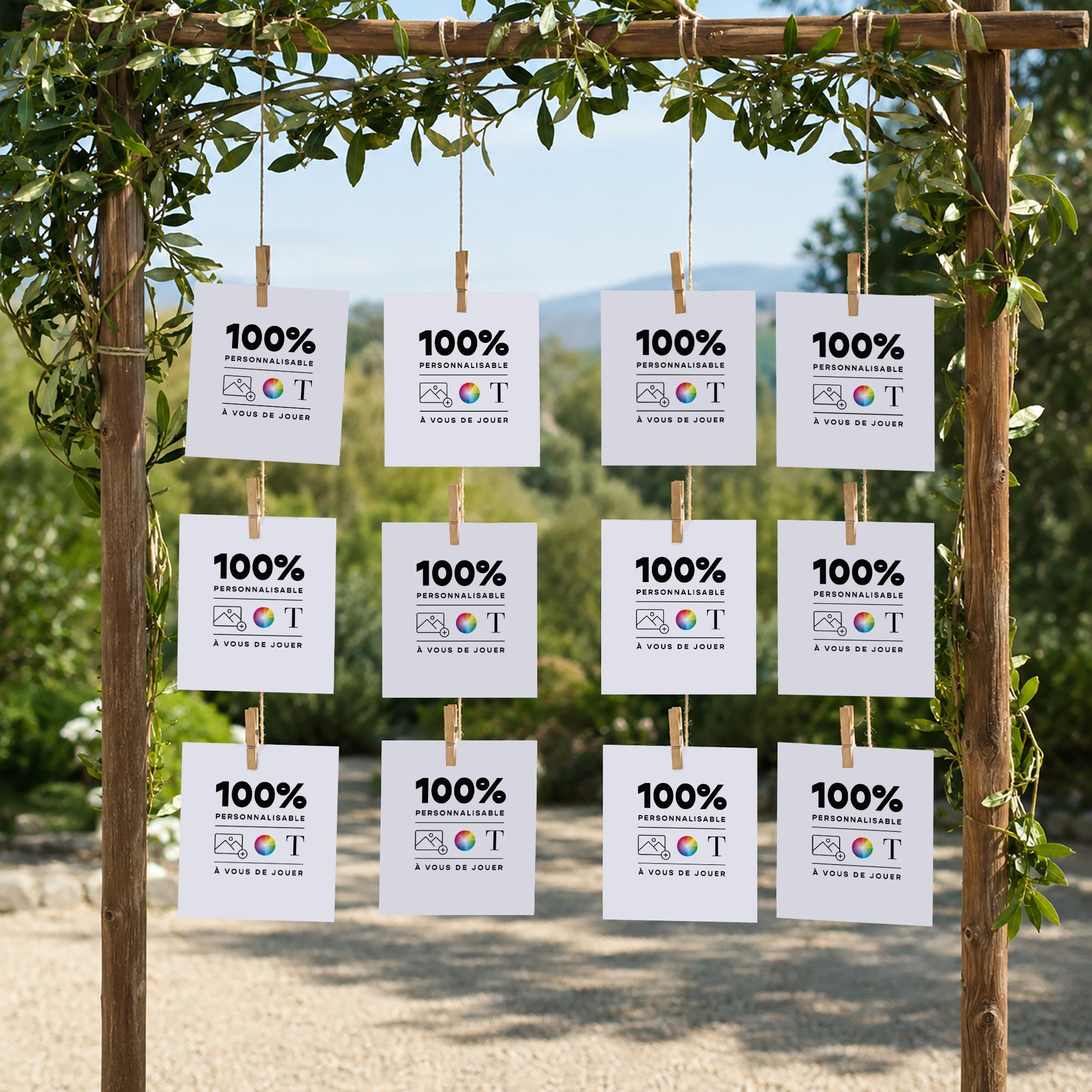 Plan de table Mariage Lot de 12 Do It Yourself VI photo N° 2