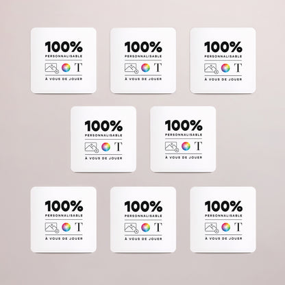 Faire-part Mariage Lot de 8, magnétique, carré coins arrondis Do It Yourself VI photo N° 3