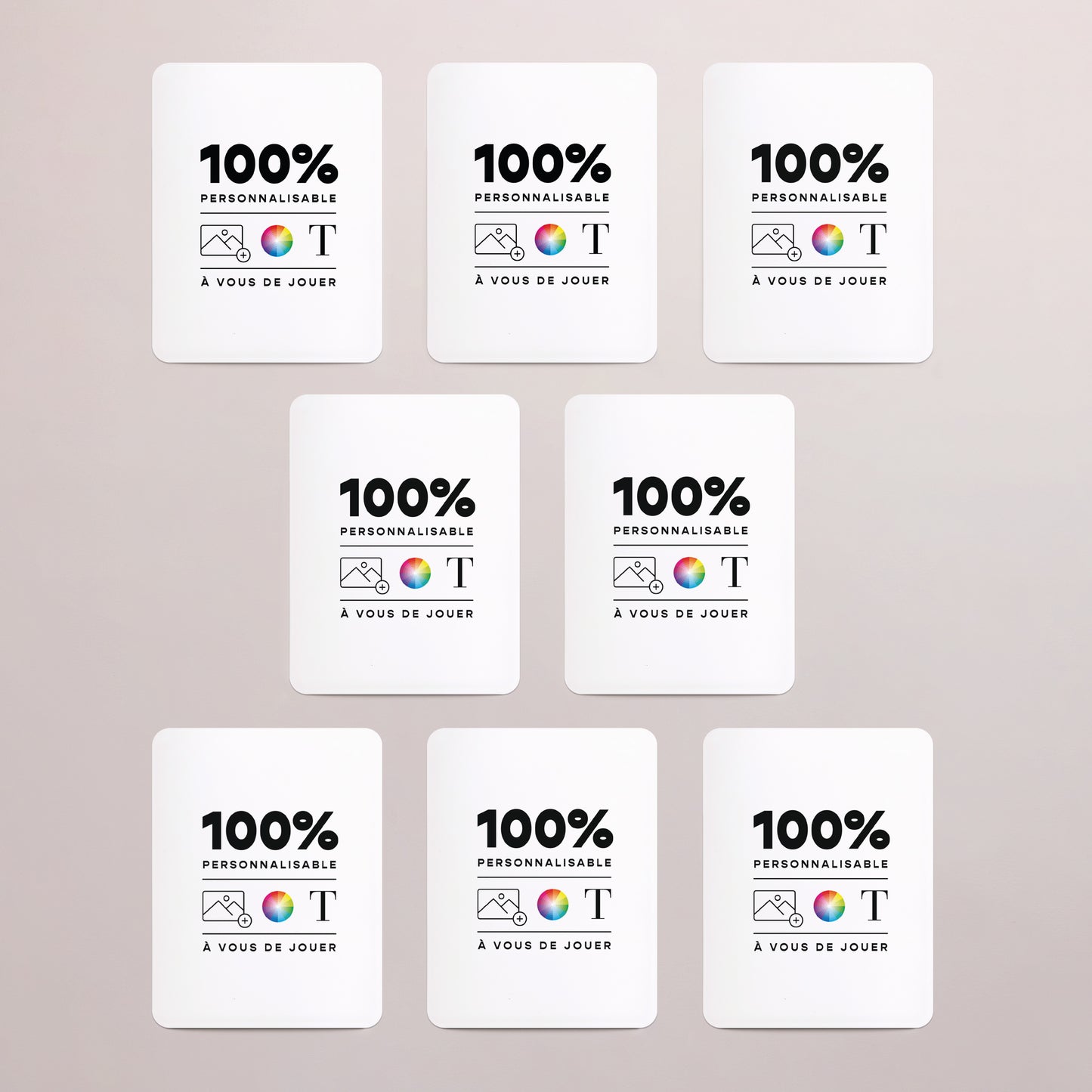 Faire-part Mariage Lot de 8, magnétique, rectangle coins arrondis Do It Yourself VI photo N° 3