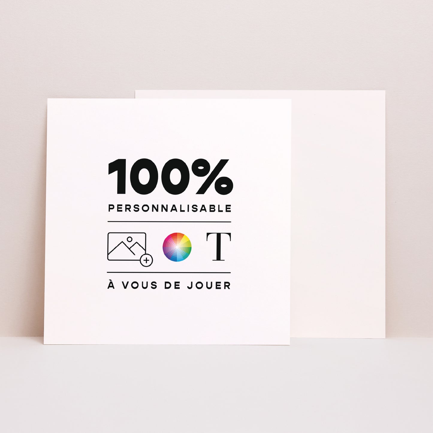 Invitations Mariage Simple carré Do It Yourself VI photo N° 1