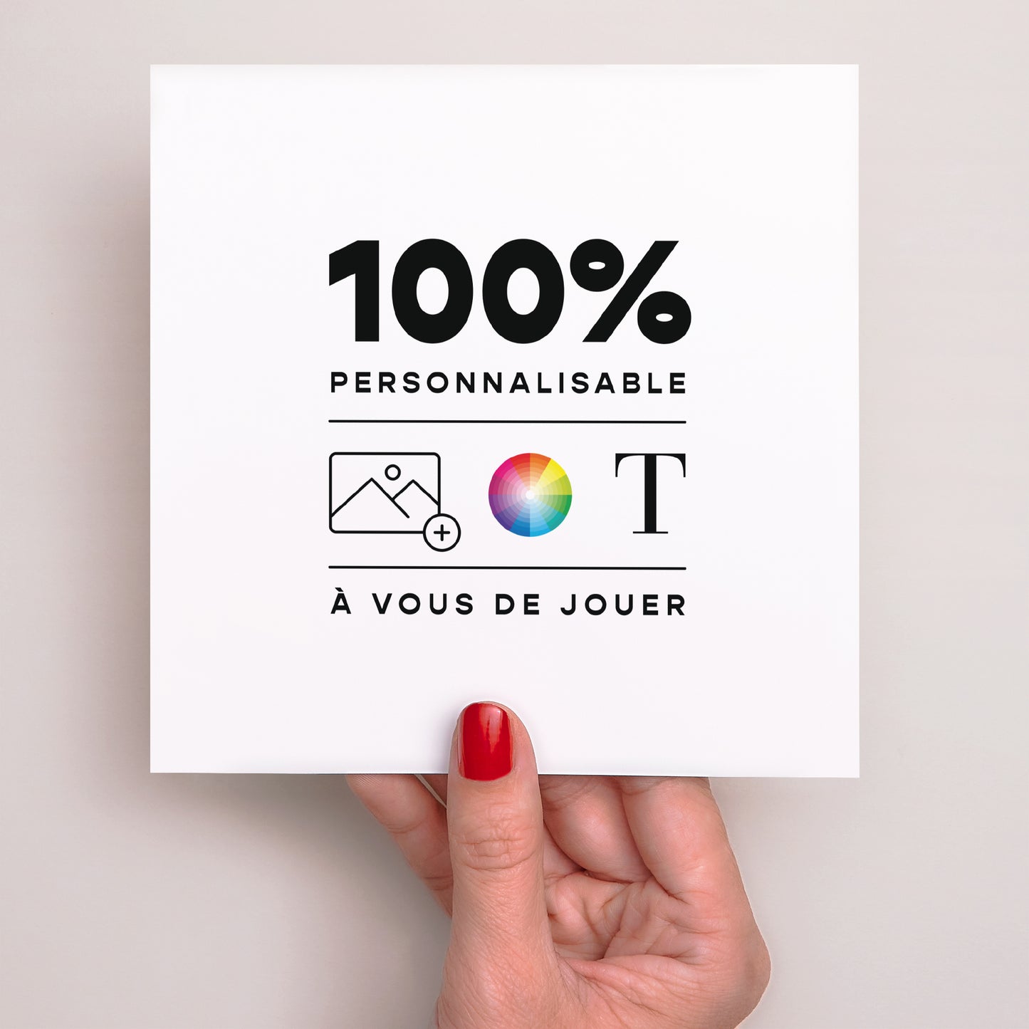 Invitations Mariage Simple carré Do It Yourself VI photo N° 2