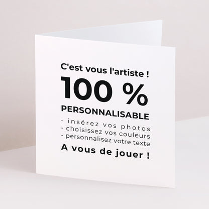 Faire-part Mariage Carré double volet Do It Yourself photo N° 1