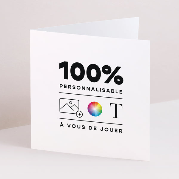 Faire-part Mariage Carré double volet Do It Yourself VI photo