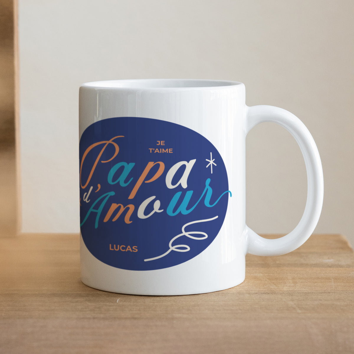Mug Objets Blanc Amour Bleu photo