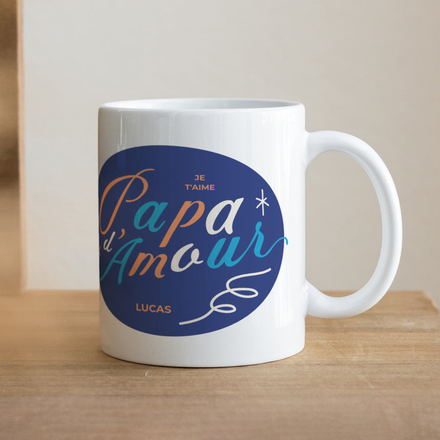 Mug Objets Blanc Amour Bleu photo