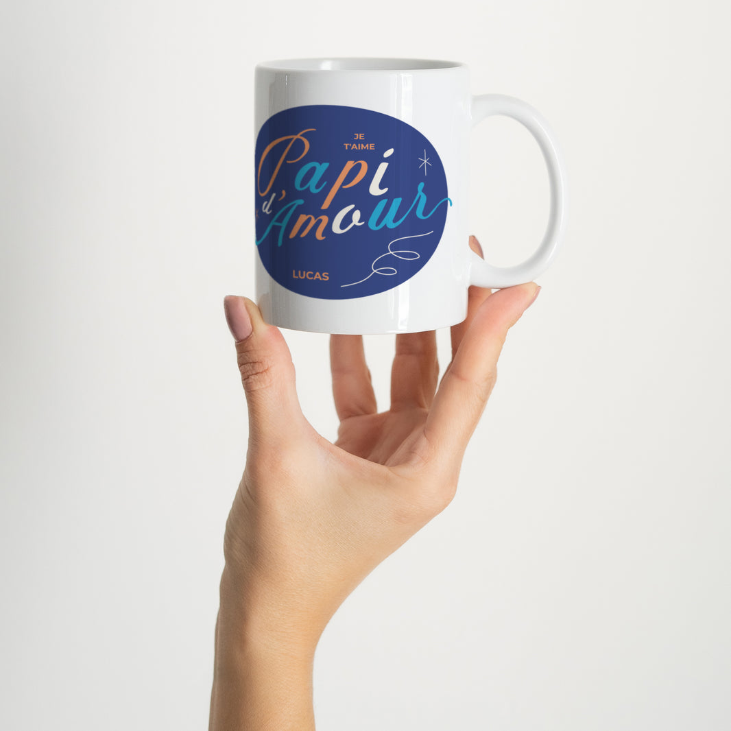 Mug Objets Blanc Amour Bleu photo N° 2