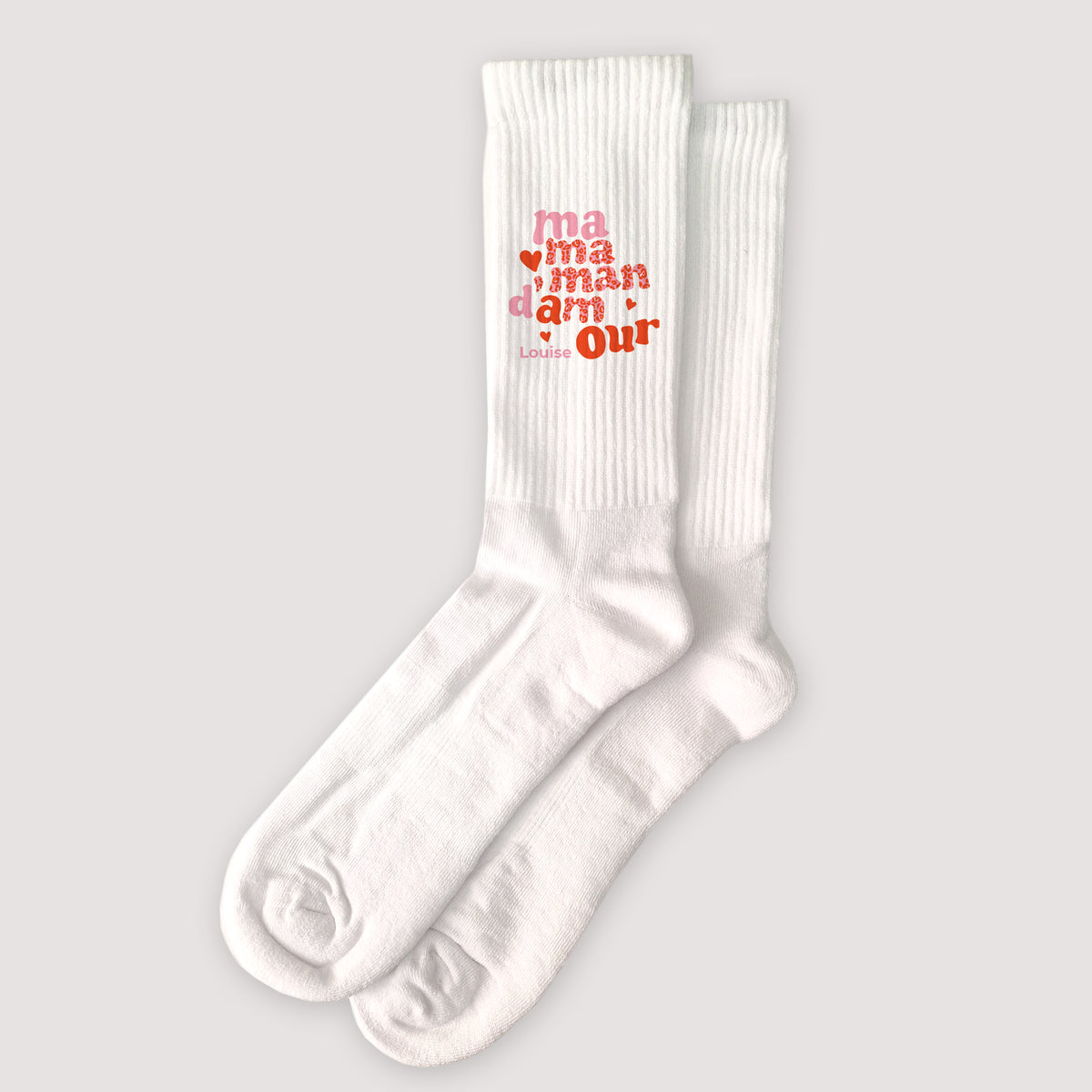 Chaussettes femme Blanches Maman Léopard II photo N° 1