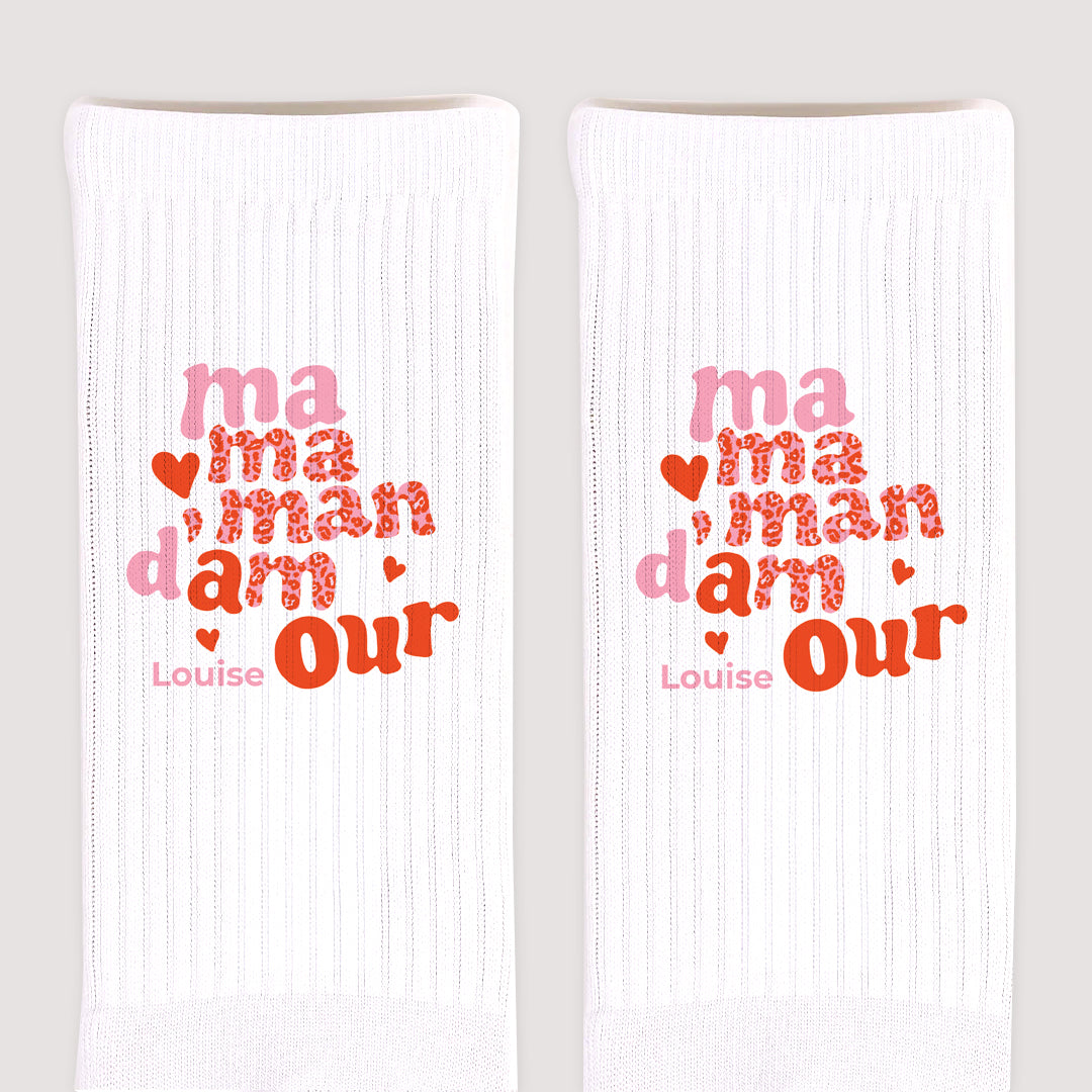 Chaussettes femme Blanches Maman Léopard II photo N° 3