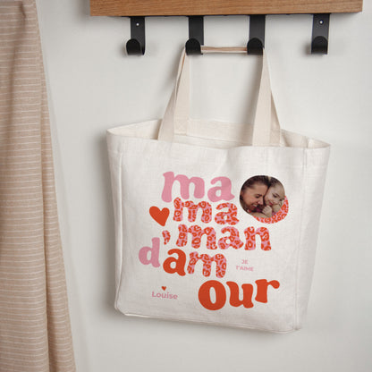 Tote bag Objets Anse en toile Maman Léopard photo N° 1