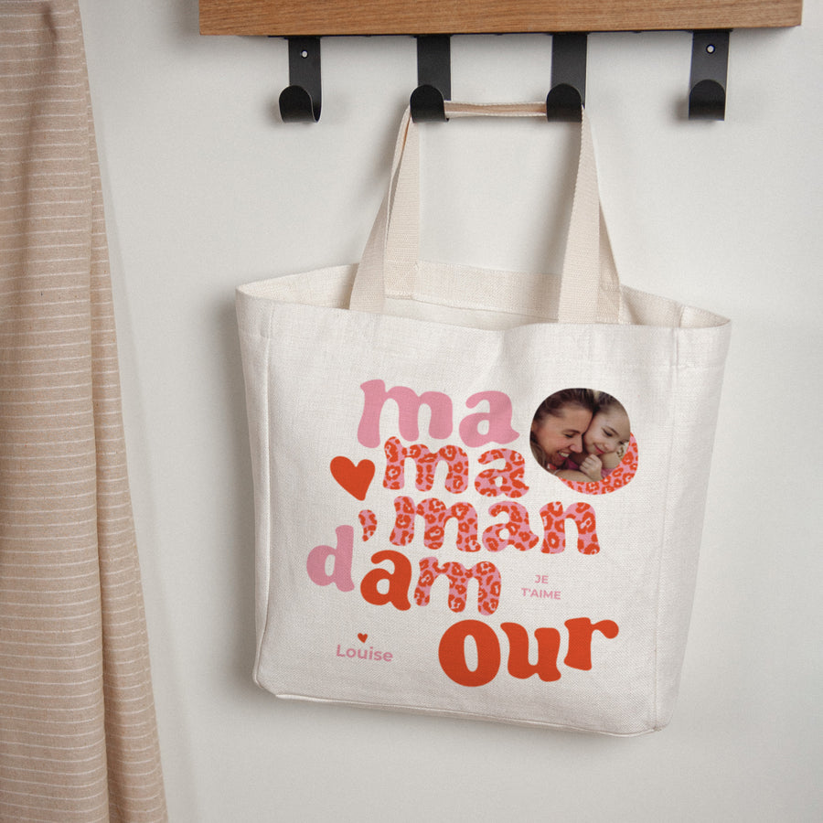 Tote bag Objets Anse en toile Maman Léopard II photo