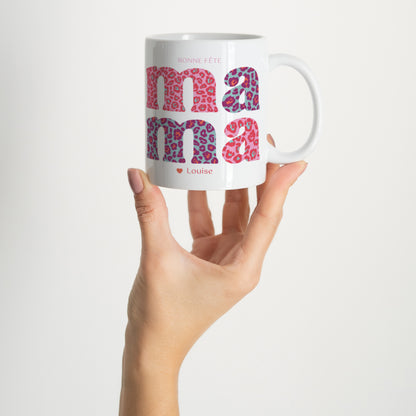 Mug Objets Blanc Leopard Mama photo N° 2