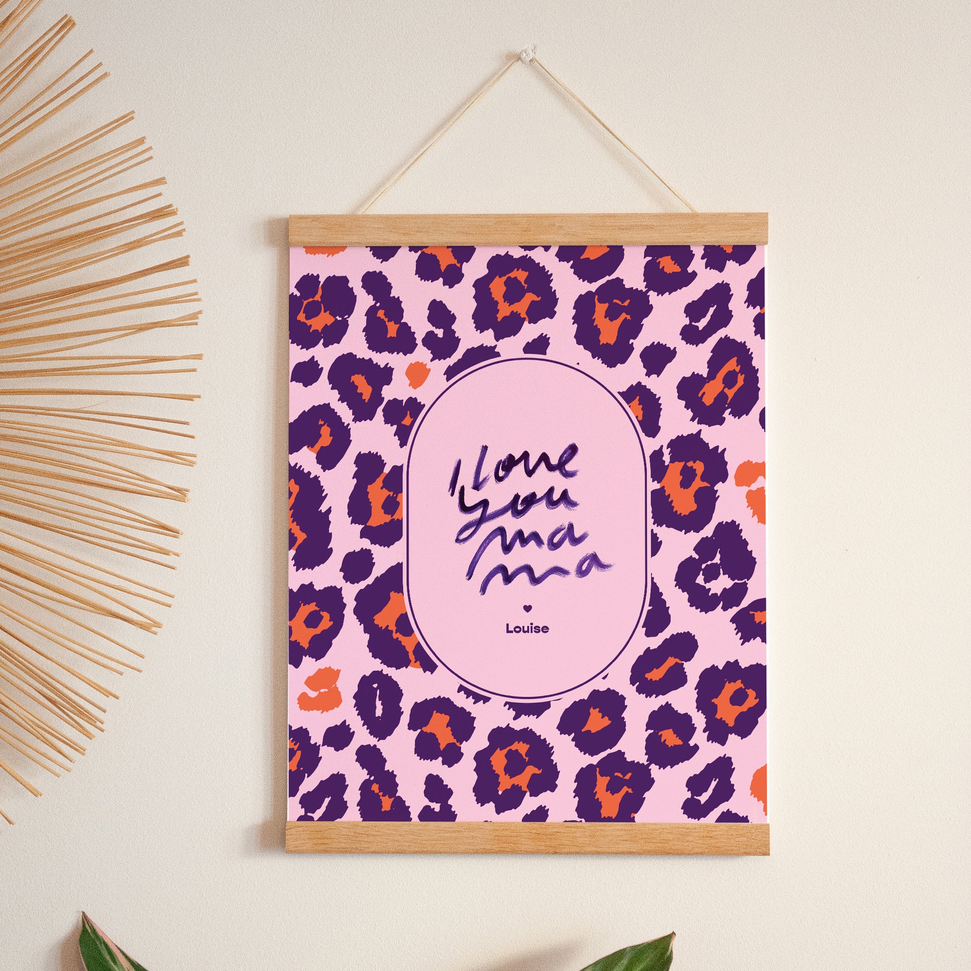 Affiche Portrait 30 x 40 cm I love you Leopard photo N° 1