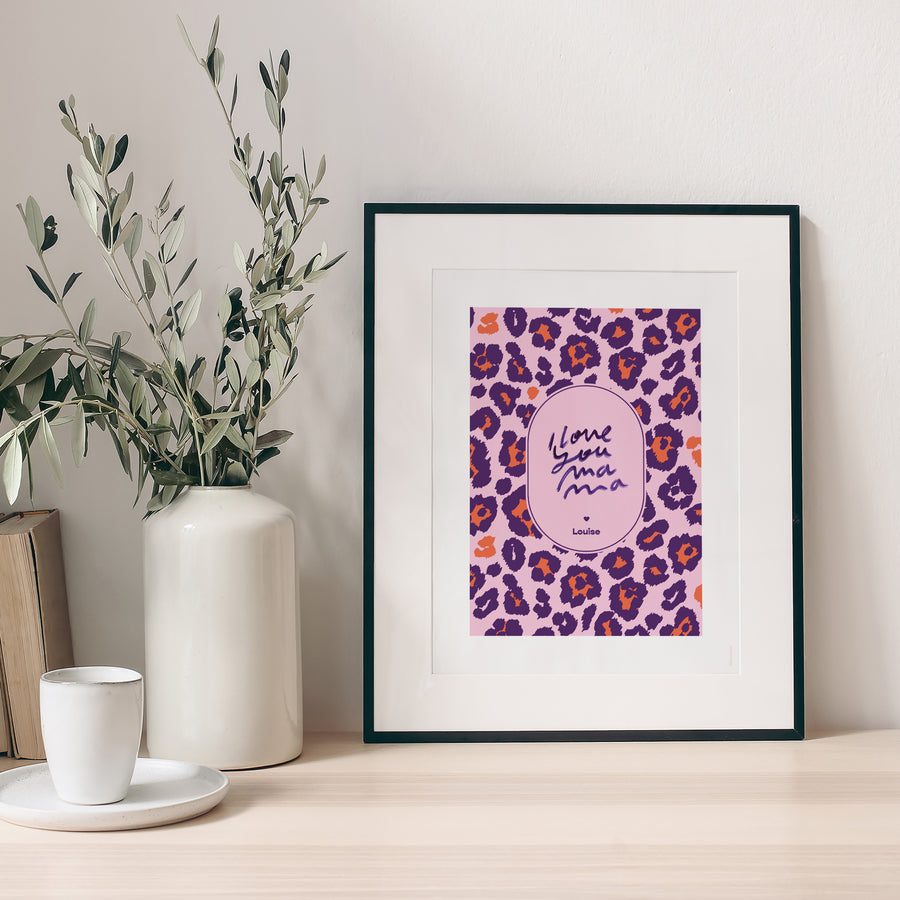 Affiche Objets Portrait I love you Leopard photo