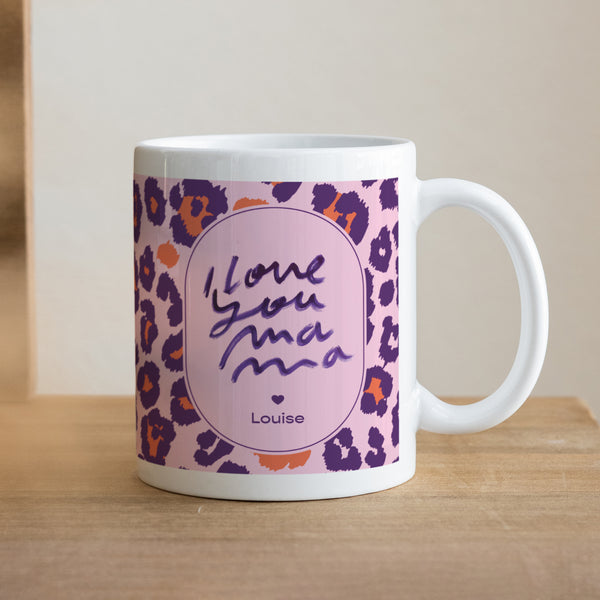 Mug Objets Blanc I love you Leopard photo