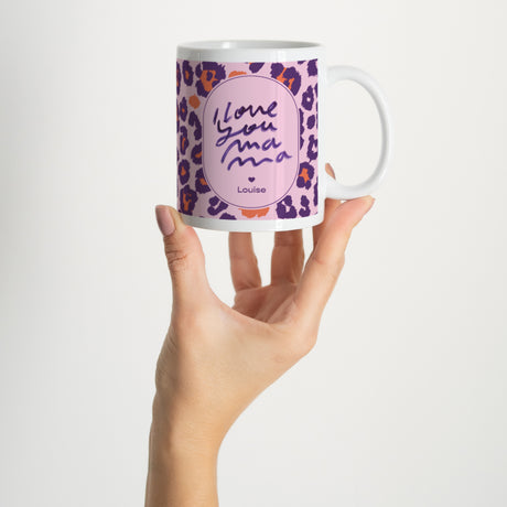 Mug Objets Blanc I love you Leopard